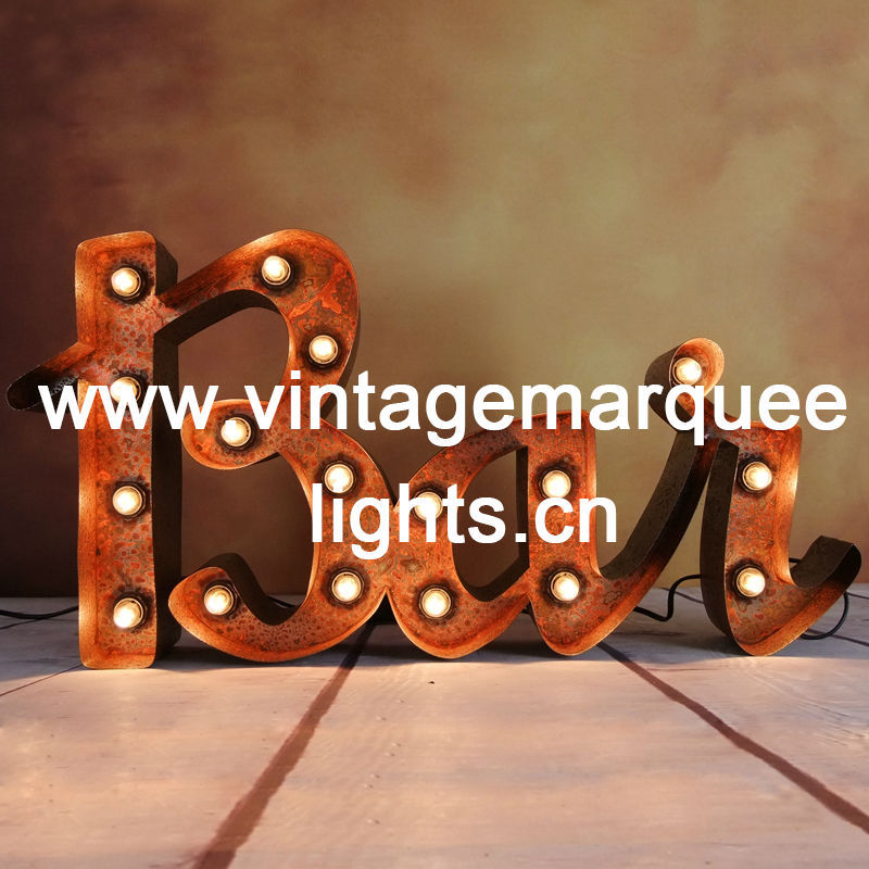direct manufacturer of fairground distressed letter light