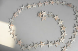 Decorative hanging stars and hearts for home decoration
