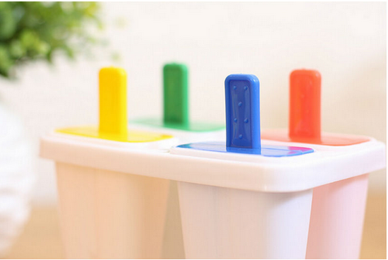 Non stick 4 cavities silicone ice cream mould