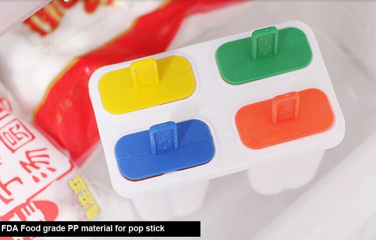 Non stick 4 cavities silicone ice cream mould