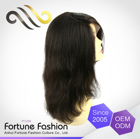 New 2016 iBeauty human hair wig full machine made, 100 human hair Indian natural wave lace front wig