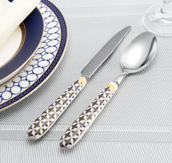 Stainless Steel Cutlery With Exquisite Design Ceramic Handle