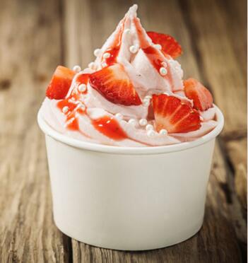 Best seller custom logo printed sugar bowl disposable PE film gelato ice cream muffin paper cup