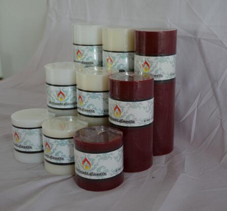 Smokeless church votive pillar candle