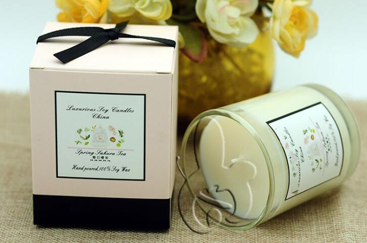 Glass jar scented candles in bulk