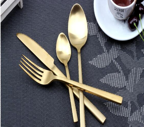 Premium Matte Finish Gold Stainless Steel Cutlery