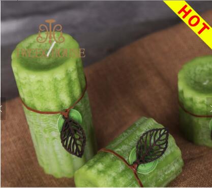 Cotton wick paraffin wax scented pillar candle