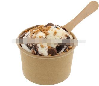 Custom mini brown Kraft Paper paper ice cream cups