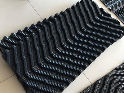 Cross fluted cooling tower fills