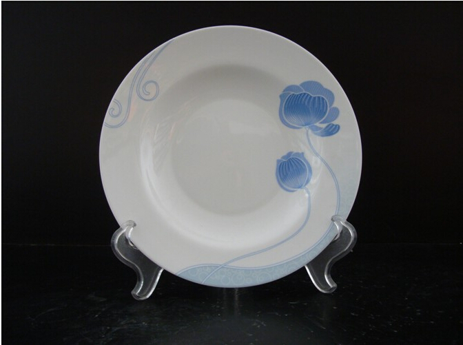 Stocked  Multicolor Printed Ceramic Plate