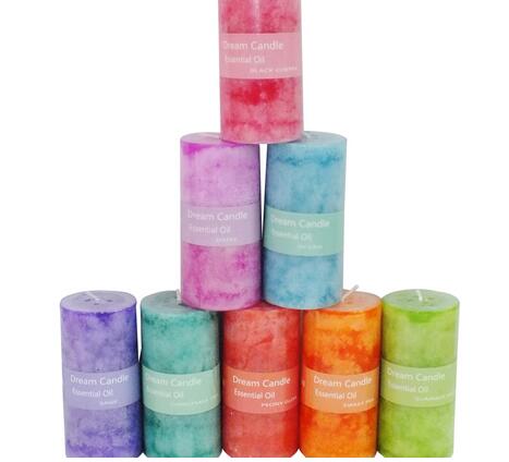 High quality cheap rose scent pillar candles