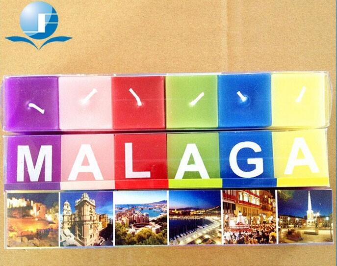 2017 Cube shape color candle whosale