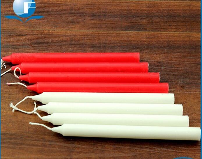 White or red decorative taper candles