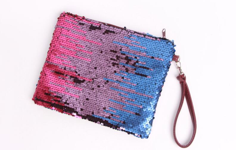 HIGH QUALITY SEQUIN EMBROIDERY COSMETIC BAG