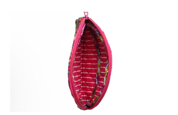 HIGH QUALITY FLORAL QUILTED COTTON ZIPPER COIN PURSE