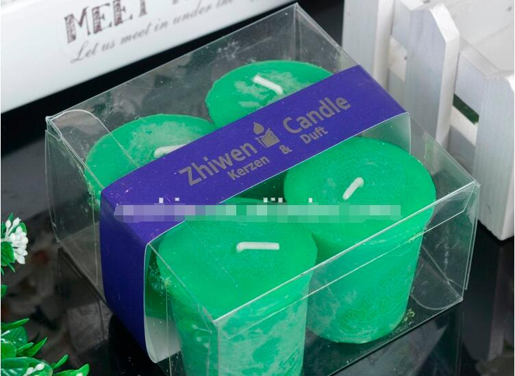 Fancy Votive Candles In PVC Box