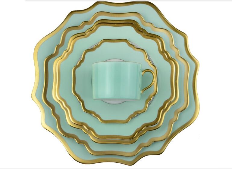 ceramic sealloped porcelain dinner plates