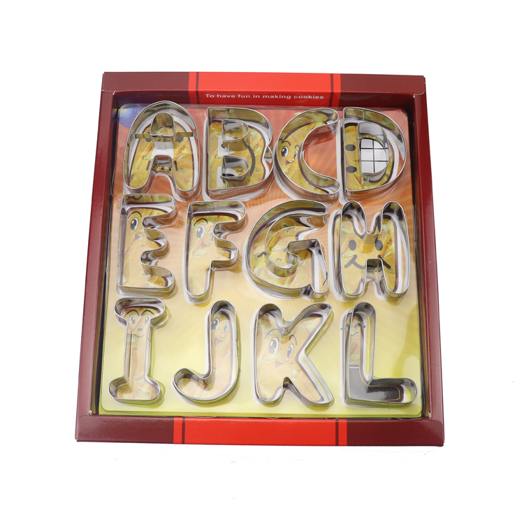 Fast delivery stainless steel 26 English letters cookie cutter sale