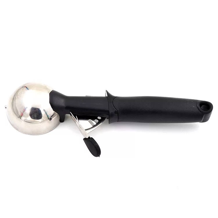 Home kitchen gadgets stainless steel ice cream scoop with pp handle