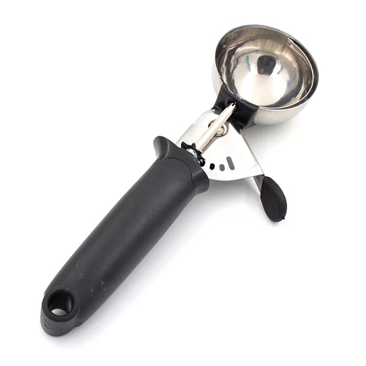 Home kitchen gadgets stainless steel ice cream scoop with pp handle