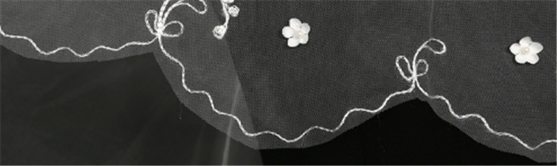 Cestbella Hot Sale One-Layer White Lace Appliqued Wedding Veil for sale