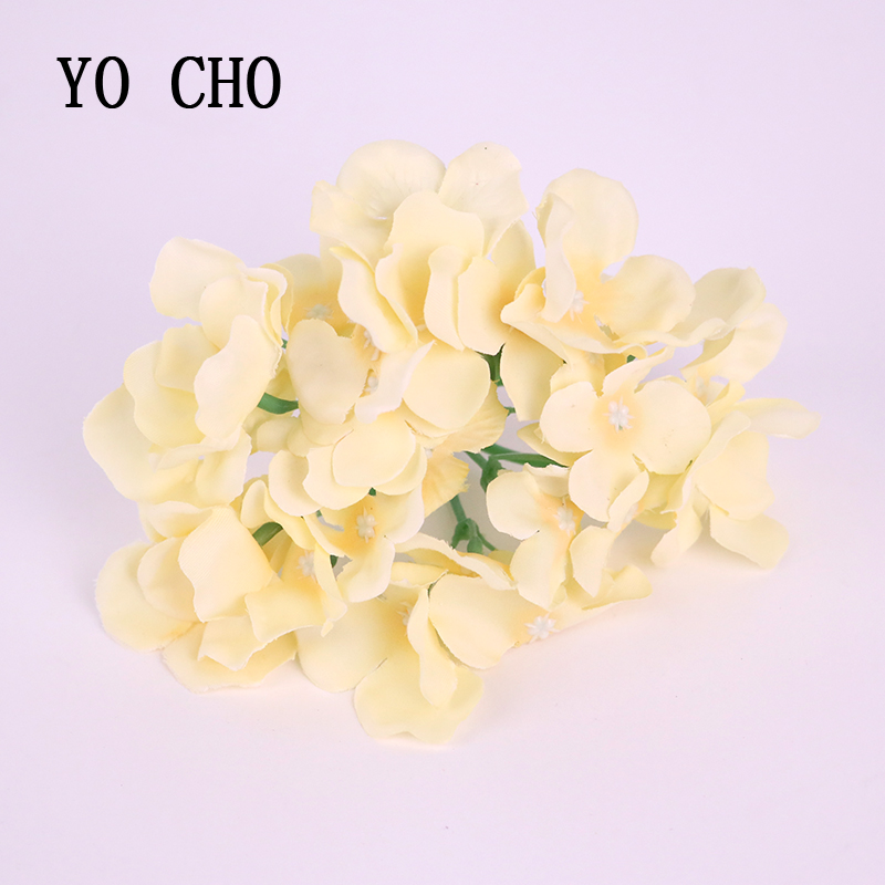 High Sale Quality hydrangea artificial flower head silk flower heads holiday party favors wedding