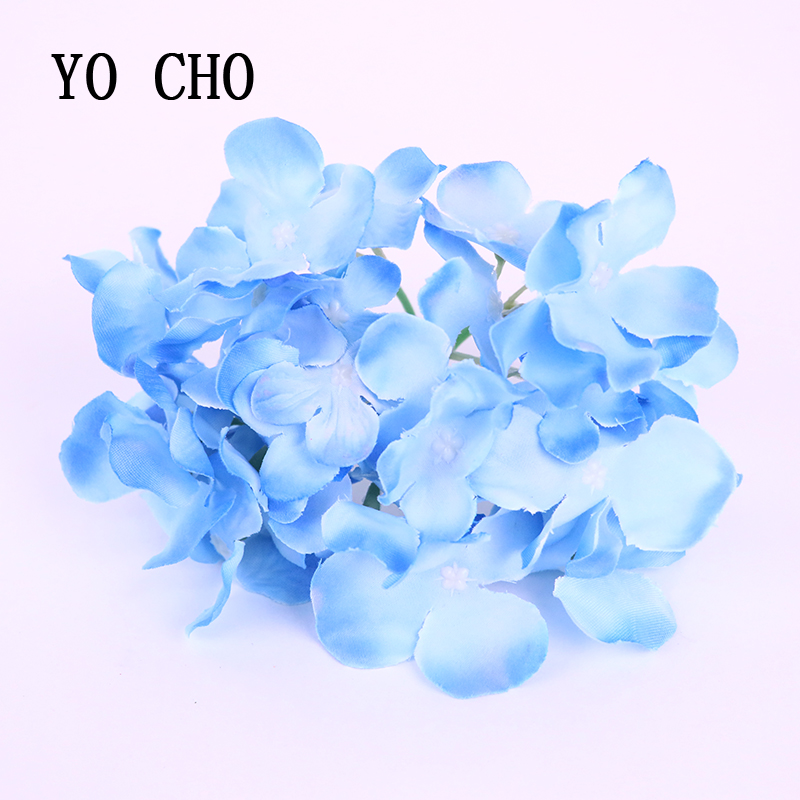 High Sale Quality hydrangea artificial flower head silk flower heads holiday party favors wedding