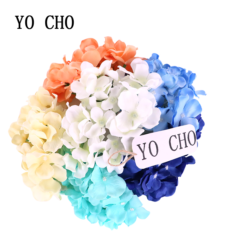 High Sale Quality hydrangea artificial flower head silk flower heads holiday party favors wedding