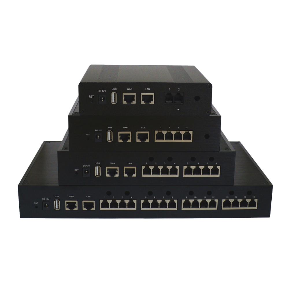 asterisk ip pbx 4 channel intercom for hotel call center+4FXS sale