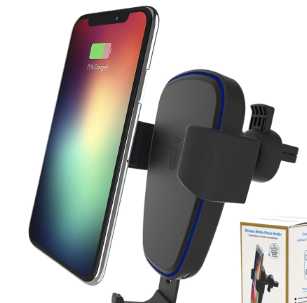 Fast Qi Wireless Charger Car Mount Phone Holder Gravity Reaction for iPhone 8 Plus X Samsung Galaxy S6 S7 S8 Plus for sale