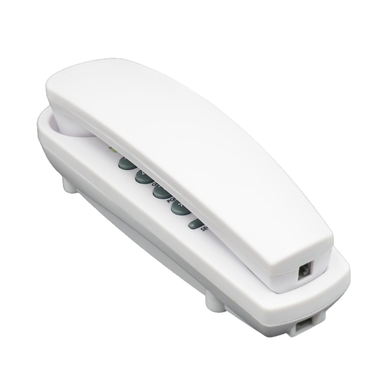 Hotel restaurant wall and desk mounted slim white color telephone sale