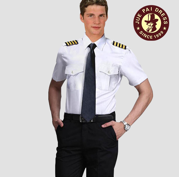 Air uniforms pilot uniforms seafarers work wear male short - sleeved railway shirts air crew uniforms for sale