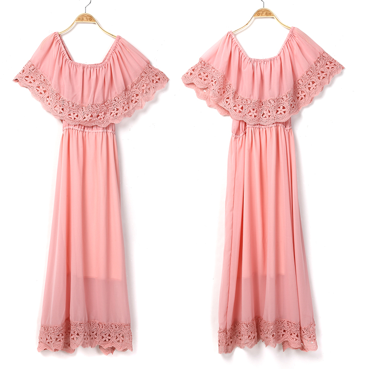 Fashion Chiffon Off-Shouldr Ladies Maxi Dresses for sale
