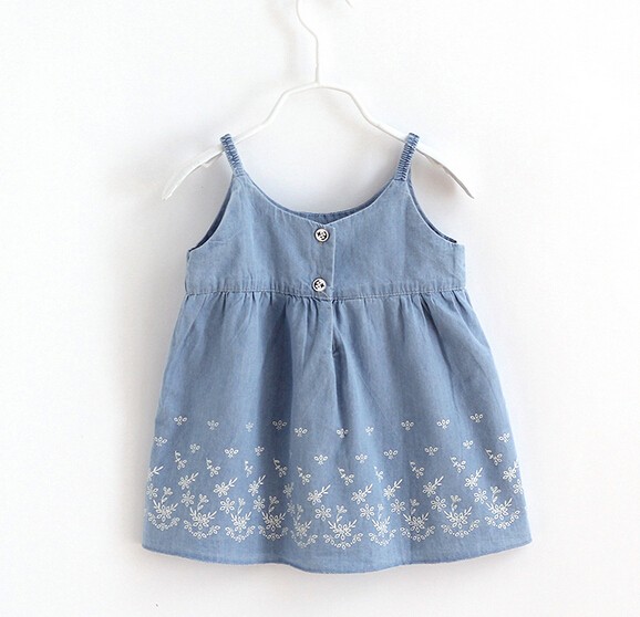 Demin Printing Kids Girls' Dress for sale