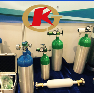 KJ factory direct sell medical O2 aluminium cylinder with 150bar for hospital use