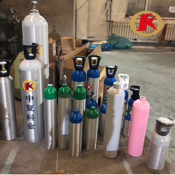 KJ factory direct sell medical O2 aluminium cylinder with 150bar for hospital use