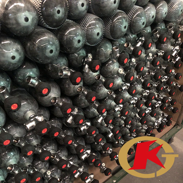 KJ factory direct sell 0.5L 3L 6.8L 9L 12L 20L carbon fiber tank cylinder for PCP paintball airgun