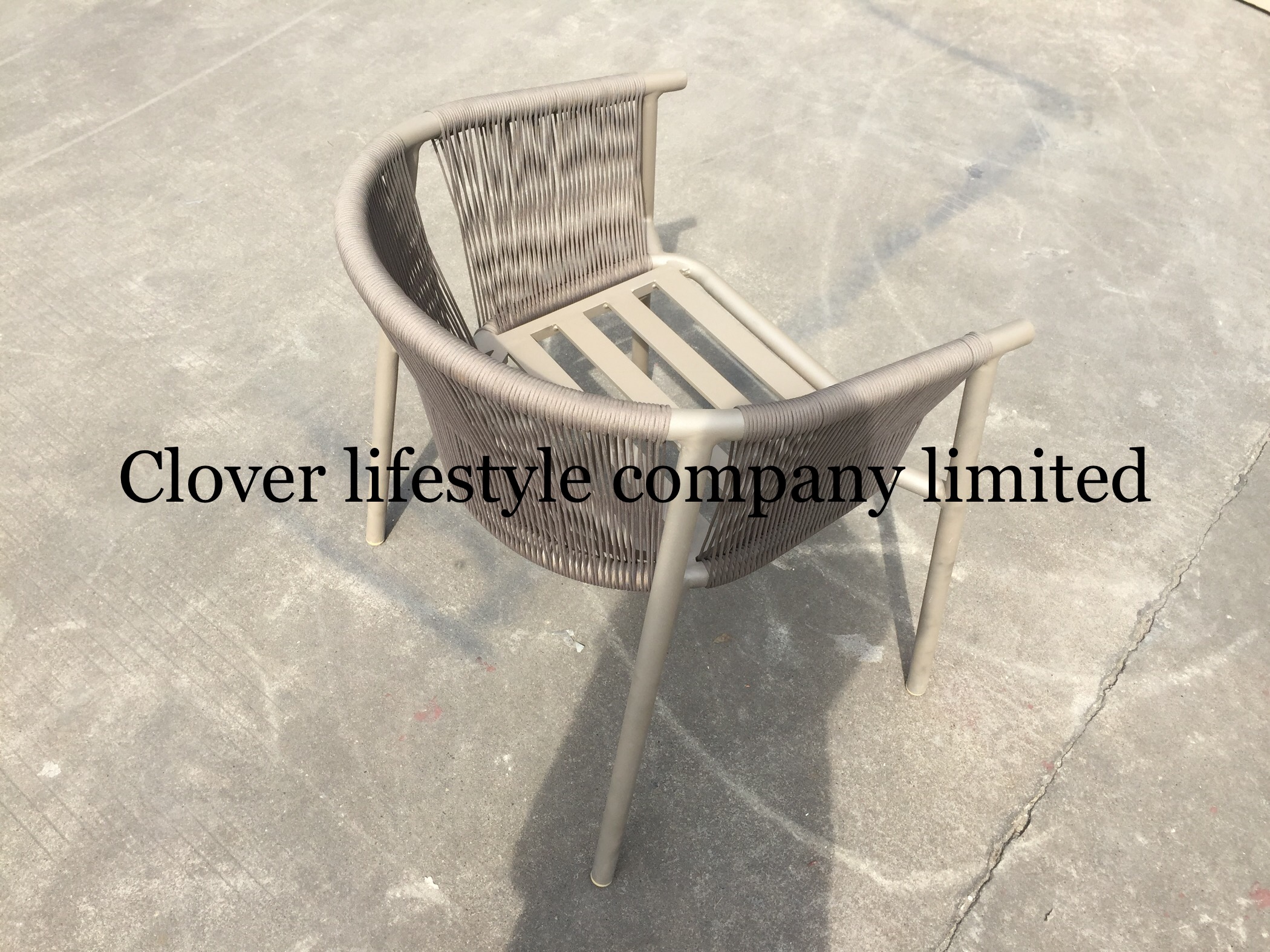 Flat wicker dining chair for Hotel, Garden and Beach by Clover Lifestyle China Outdoor Furniture