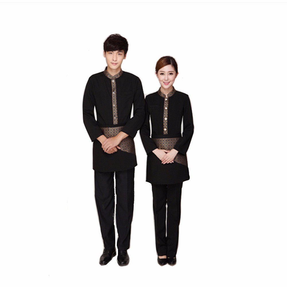 Custom High Quality Hotel Reception Waiter Waitress Uniform on Sale