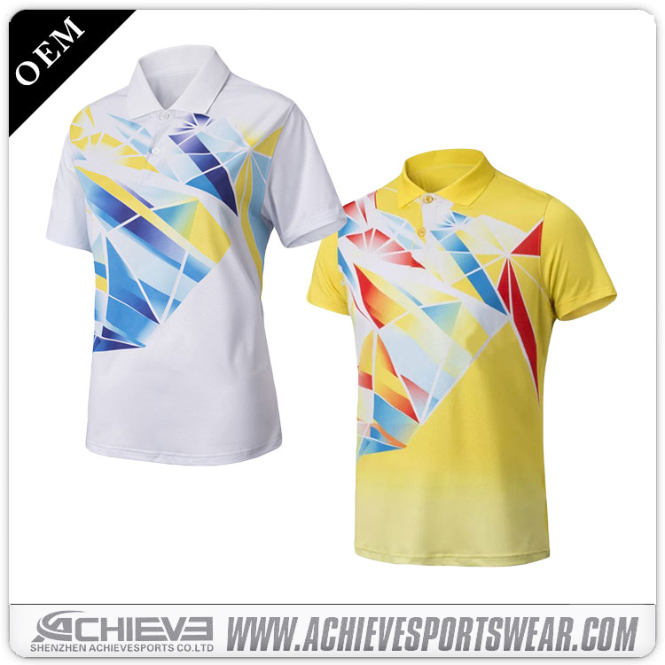 Vintage custom gym Polo Shirts sublimated polyester cricket suits shirts athletic print bowling polo jerseys uniforms for sale