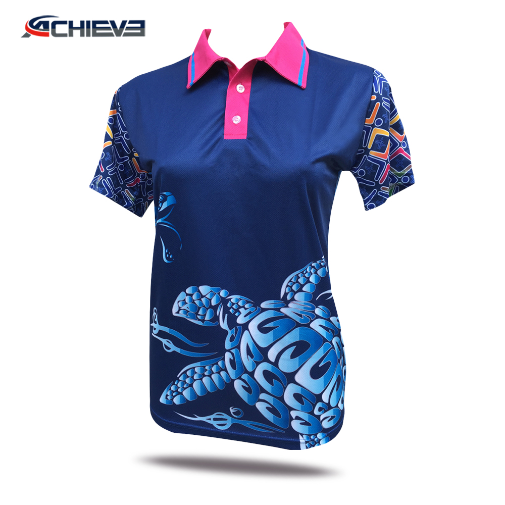 Vintage custom gym Polo Shirts sublimated polyester cricket suits shirts athletic print bowling polo jerseys uniforms for sale