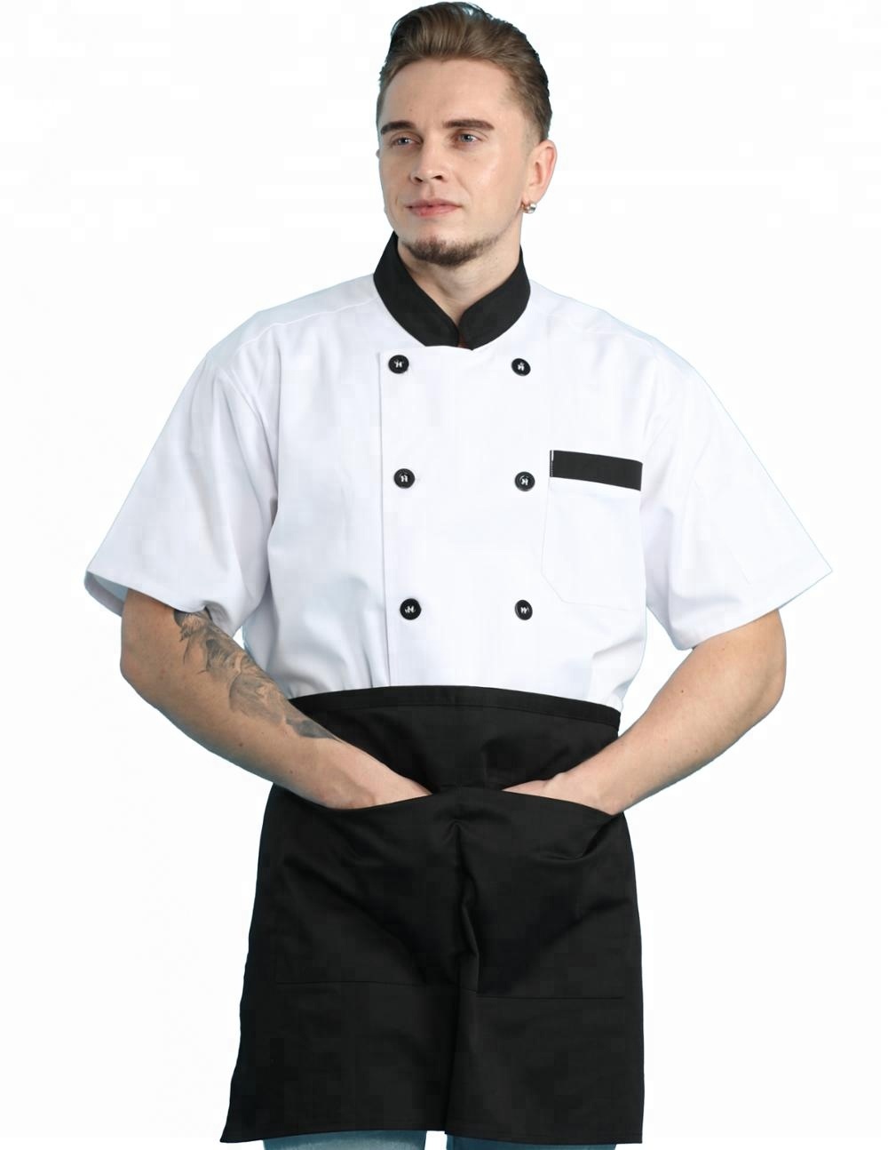 Fashion summer professional restaurant chef uniform,short sleeve chef uniform on Sale