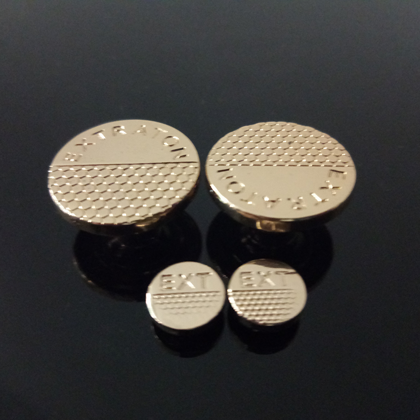 ustom Made Engraving Metal Light Gold Jeans Button Zinc Alloy Garment Metal Button Shank Coat Tack Button sale