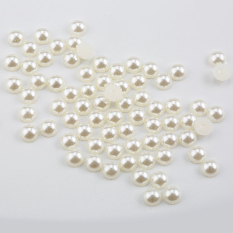 Wholesale Colorful 6mm 8mm 10mm Smooth Faceted Semi-circle Round Half Pearls for DIY Making for sale