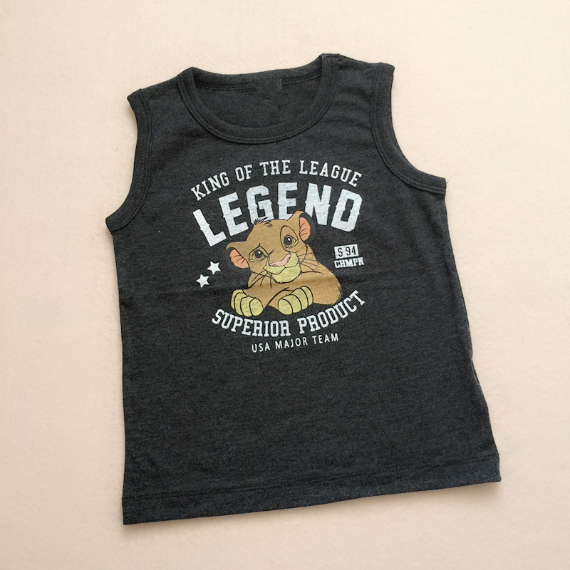 LT1093 100% cotton baby sleeveless tank top with center print for sale