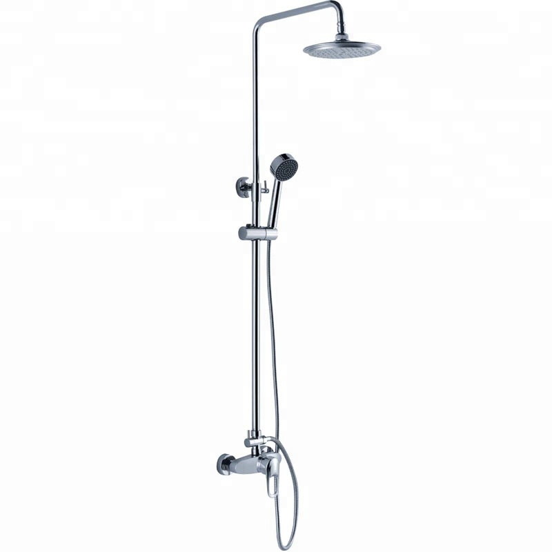 Modern Shower Faucet Sets Exposed Wall Mounted Shower Faucet Set Bathroom Rain Shower Faucet for sale