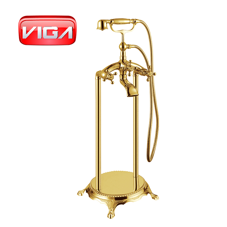 Classic Floor Mounted bath shower mixer bathroom shower faucet for sale