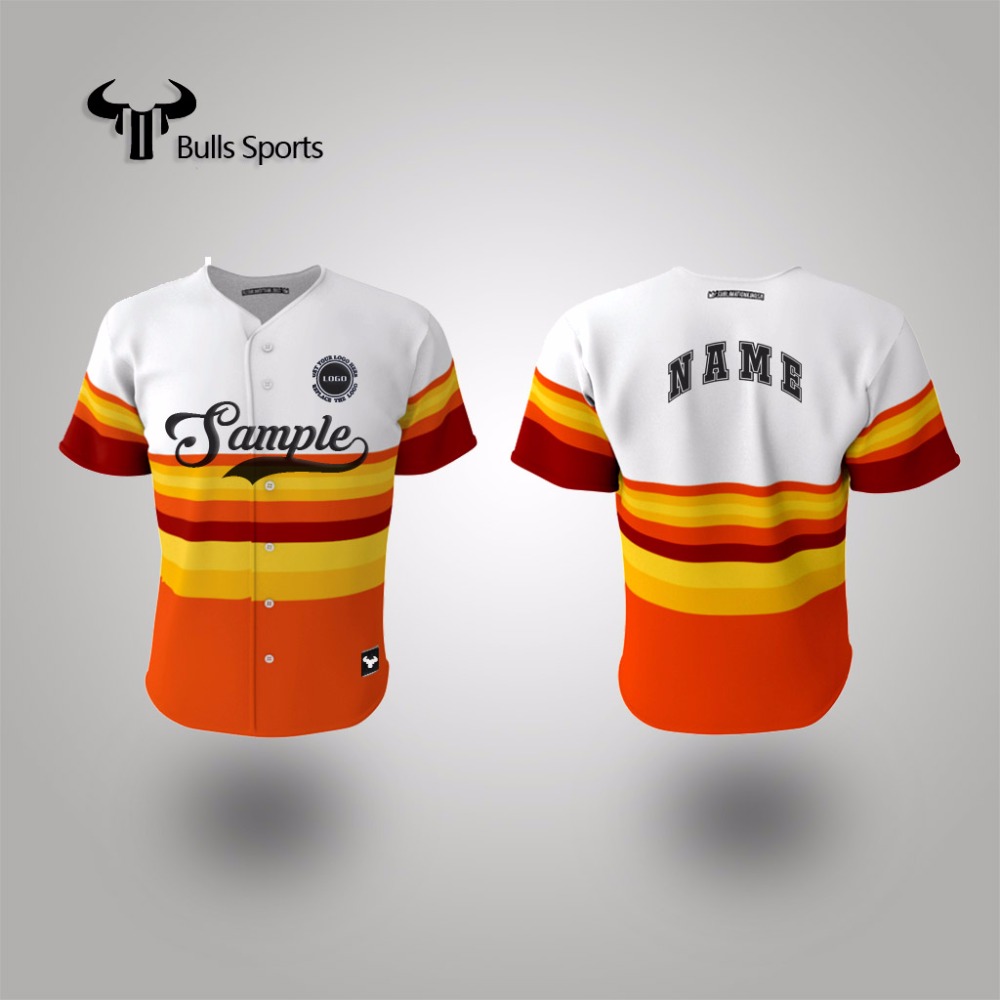 2017 custom sublimation colorful baseball jersey shirt for sale