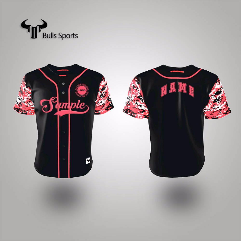 2017 custom sublimation colorful baseball jersey shirt for sale