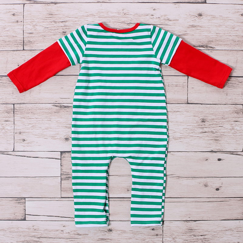 KY-NLTY-002 Striped Santa Printed Long Sleeve Kids One Piece jumpsuit for sale